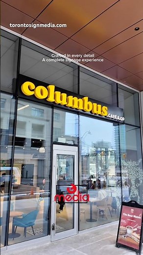 Full Signage package for Columbus Café - Downtown Toronto