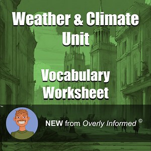 Weather & Climate Unit Vocabulary Worksheet