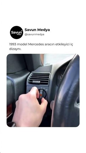 1993 model Mercedes aracın etkileyici iç dizaynı. #mercedes