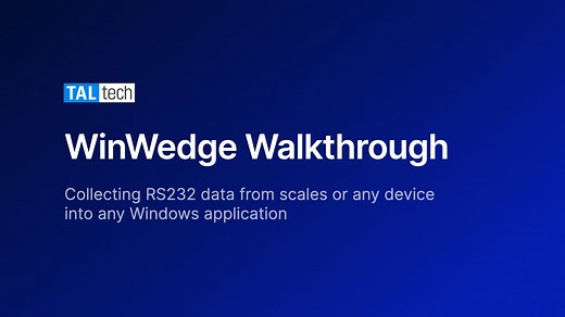 WinWedge Walkthrough - Getting data from RS232 devices