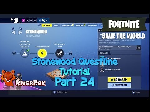 Fortnite Save The World (STW) Stonewood Questline Tutorial Missions Part 24 - A New Direction