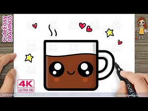 How to Draw a Cute Coffee or Chocolate Cup – Easy for Kids and Toddlers!