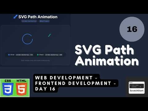 Day 16: SVG Path Animation | HTML/CSS | FrontEnd Animation