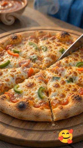 🔥 Ultimate Cheesy Chicken Pizza Recipe | Crispy Crust & Melty Cheese 🍕 #Shorts
