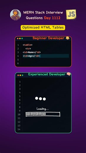 HTML Tables Best Practices in 30 Seconds #html5 #shorts