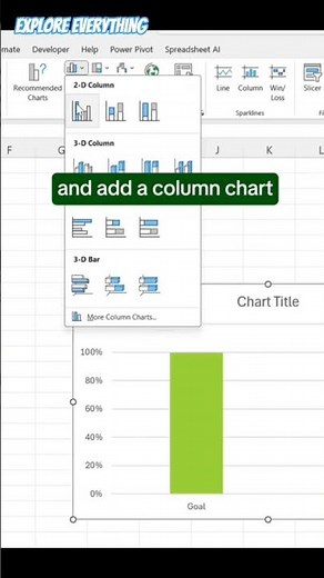 Advance progress Chart | #excel #spreadsheetmagic #exceltips #chart #advanceexcel