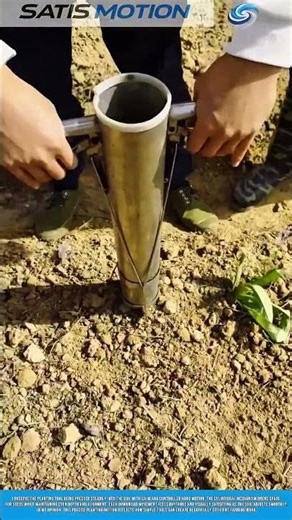 Pressing Soil With Smooth Planting Tool Motion Creating Even Seed Placement