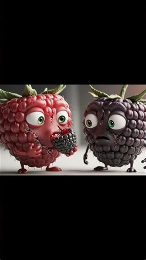 Red vs Black Raspberry 🍓🫐 #shortsviral #fruit