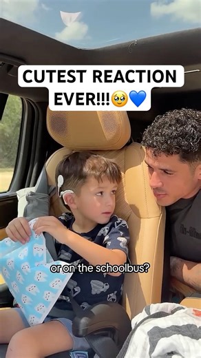 His Reaction is the Cutest!!!🥹💙 #shorts #fatherson #reaction #love
