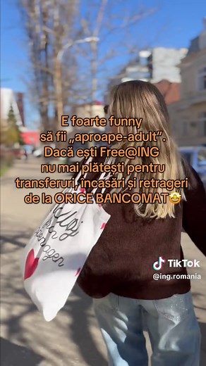 Ai între 18 și 23 de ani? Vești bune! Dacă devii Free@ING, ai ZERO comision la transferuri și încasări către sau de la orice bancă. Ai tot ZERO comision și la retrageri de numerar de la orice bancomat. Când rămâne mai mult pentru tine, parcă să fii „aproape-adult” sună un pic mai bine. 👀 👉 Vezi ce și cum pe linkul din bio.