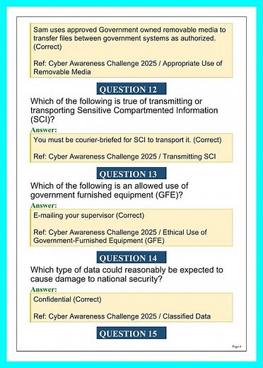 2026 Cyber Awareness Challenge Knowledge Check Answers | Practice Questions and Review