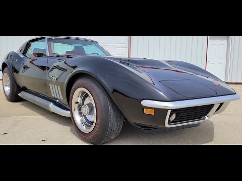 GORGEOUS BLACK OVER RED 1969 CORVETTE 427 FOR SALE