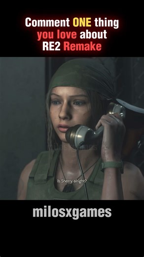 Drop down in the comments 😄 #residentevil #re2remake #leonkennedy #ytshorts