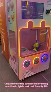 Cotton candy vending machine at Sylvia Park Mall, Auckland