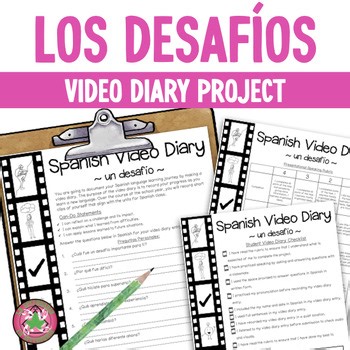 Spanish Growth Mindset Speaking Activity Challenge Video Diary Project Spanish 2