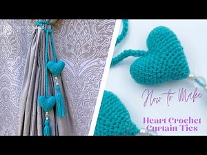 Heart crochet curtain ties 🌈💖 | DIY Curtain ties