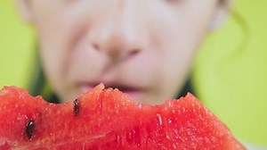 Lovely Cheerful Girl Eating Watermelon On Stock Footage Video (100% Royalty-free) 1016796706 | Shutterstock