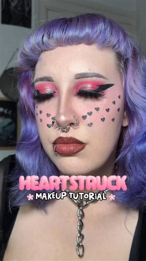 𝔥𝔢𝔞𝔯𝔱𝔰𝔱𝔯𝔲𝔠𝔨 makeup tutorial Save for inspo 📌 New Romantic palette - @beautybay Chroma pencil - @glisten_cosmetics Succubus lashes - @theglamsouls_striplashes *gifted #makeuptutorial #alternative #altmakeup #alternativemakeup #makeup | Denise Pentland