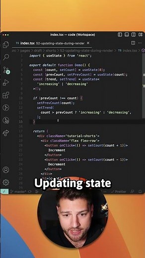 Updating state during render in React
