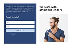 Contact form in grid - Html Code Example by Nicepage