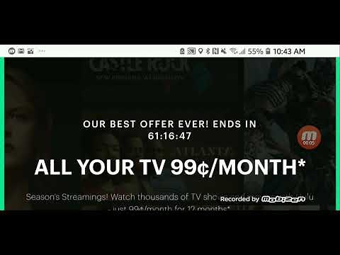 Hulu with limited commercials 99cents for year limited time only.