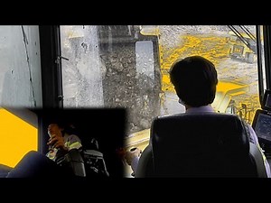 caterpillar excavator 6020 in cab view