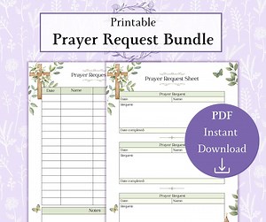 Prayer Request Bundle Printable PDF | Prayer Request List | Prayer Request Sheet | Intercessory Prayer - Etsy
