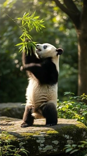 Panda Fails to Grab Bamboo 🐼😂 | Cute Baby Panda Moments | Viral Short