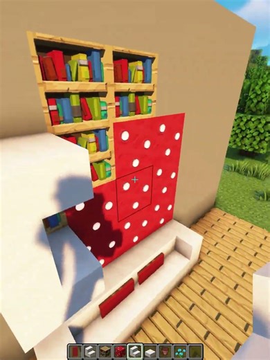 Minecraft Strawberry Bed💀 #shorts