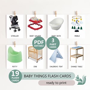 Baby Flash Cards – Real Images, Montessori Toddler Charts (PDF Download) - Etsy