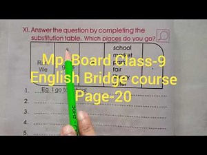 English Bridge course | Class- 9 English Bridge course page-20 |