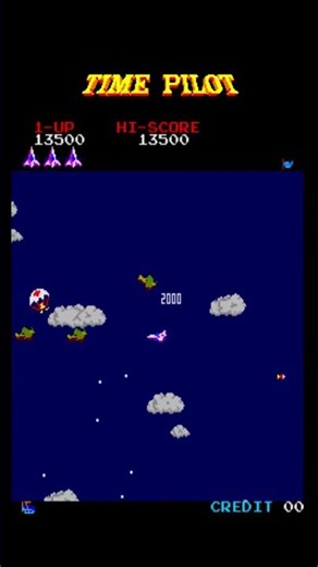 Time Pilot 01–Classic Arcade Gameplay#shorts