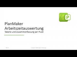 PlanMaker working hours