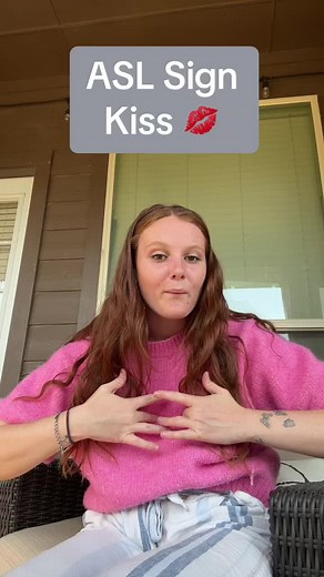 ASL Sign Kiss - Communication in American Sign Language
