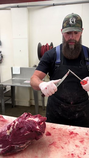 Separating Top, Bottom, and Eye of Round for Delicious BBQ Bison Meat
