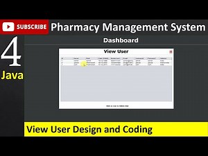 4. Pharmacy Management System in java - View User Page (JFrame, Mysql Database, Netbeans IDE)