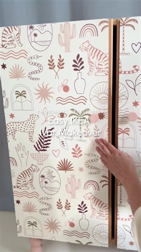 21K views · 39 reactions | A simple IKEA hack turned summer DIY favorite. ☀️ We teamed up with @prettypegs to turn the classic Ivar cabinet into something personal, playful, and full of charm. The best part? It’s renter-friendly, budget-friendly, and perfect for a rainy day project. Wallpaper: Element of the Sun #ikeahack #diydecor #diyhack #ikeacabinet #homedecor #wallmural | Photowall | Facebook