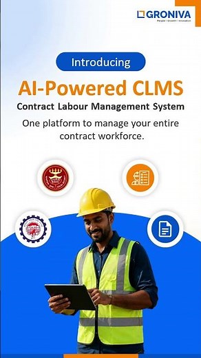 AI-Powered Contract Labour Management System | Groniva CLMS #Groniva #CLMS #HRMS