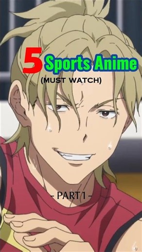 Sports Anime Must Watch (Part 1)🏀⚾⚽ #anime #sportsanime #bluelock #haikyuu