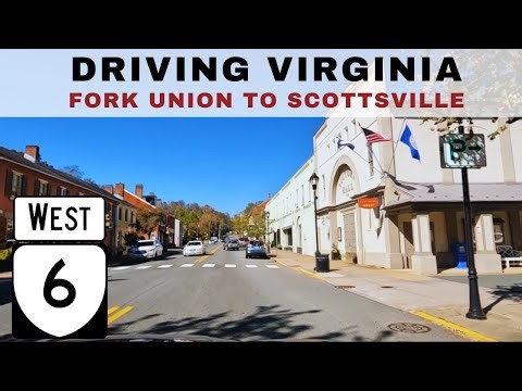 Driving Virginia - Fork Union to Scottsville on VA State Route 6 West