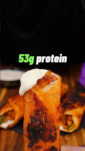 The CRISPIEST High Protein Chicken Shawarma!🔥🍗🤤 53g of Protein ONLY 565 cals each!