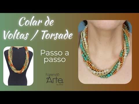 How to Make a 5-Wrap Organic Torsade Necklace | Easy Tutorial