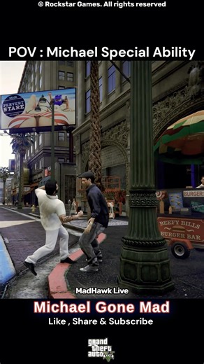 GTA 5 Michael Special Ability Activated – Insane Reflex Mode in Slow Motion 🔥 #gta #filters #gta5