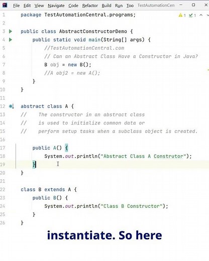 Can an Abstract Class Have a Constructor? Java Interview Question and Answer