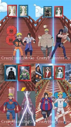 Run Challenge - Naruto vs Sasuke! New Year 2026! #shorts #naruto #gaming