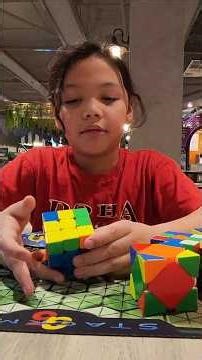 Speedcubing Relay 🏃‍♀️🔺️🔶️🟨 #rubikscube #pyraminx #skewb