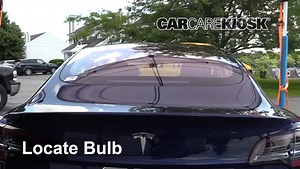 3rd Brake Light Bulb Replacement on a 2018 Tesla 3 Electric