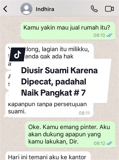 Judul : Diusir Suami Karena Dipecat, padahal Naik Pangkat Penulis : rahmalaa Cerita ini tersedia versi novelnya di kbmapp