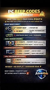 Your PC Is Trying to Talk… These Beep Codes Tell You WHY 🔊💻