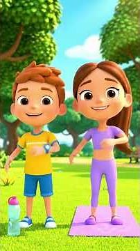 Nina’s Happy Yoga Flow for Active & Healthy Kids | Morning Stretch Adventure#activekids #shorts